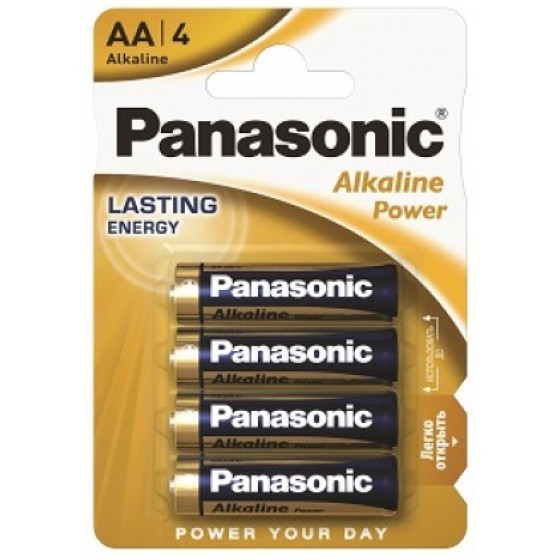 Panasonic Alkaline Power AA/Mignon LR6APB Batterie 4-Pack