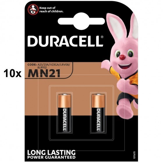 Duracell MN21 Batterie, A23, V23GA, GP23A, K23A, E23A 10x 2-Blister