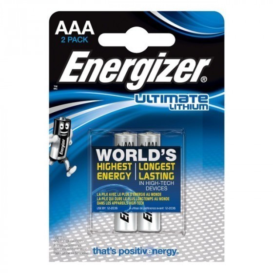 Energizer L92 AAA/Micro Lithium Batterie 2-Pack