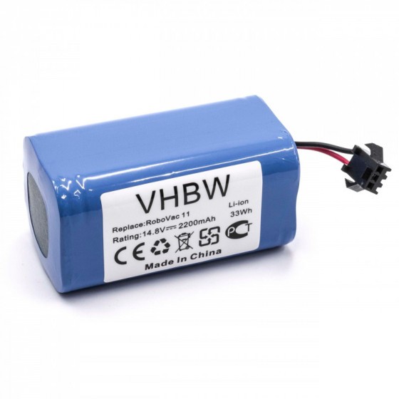 VHBW Akku für Saugroboter Eufy RoboVac11, 14.8V, Li-Ion, 2200mAh
