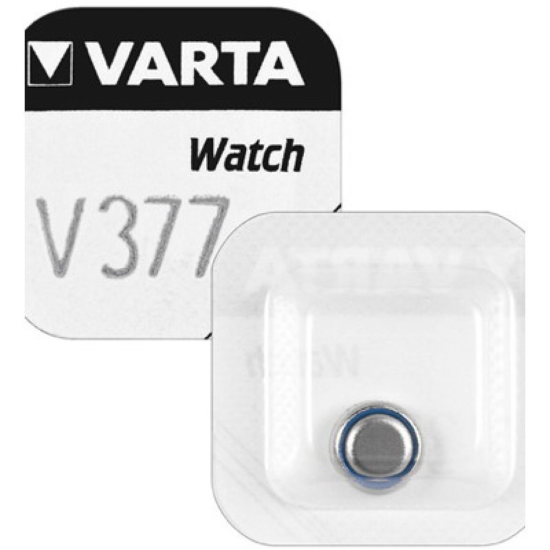 5x Varta 377 V377 Uhren-Batterie Knopfzelle SR66 SR626 AG4 VARTA Silberoxid 