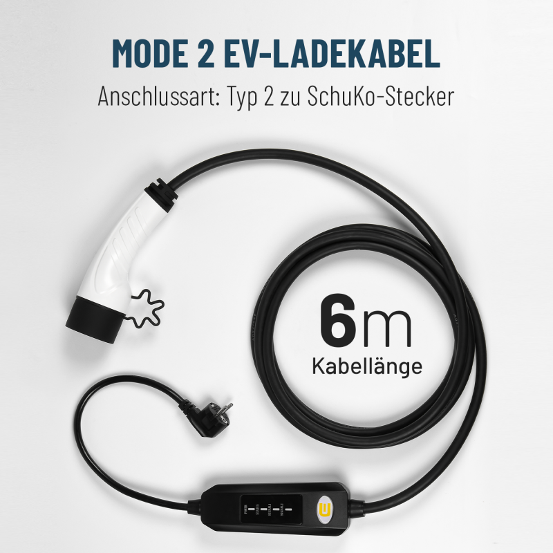Elektroauto Ladekabel MODE2 Typ 2 Stecker gemäß IEC62196 - OnlineShop