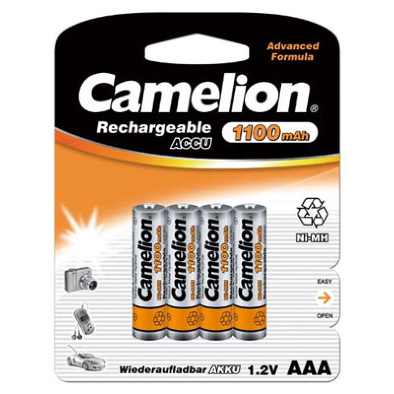 4 x Camelion Akkus AAA Micro 1100mAh NiMH Blister wiederaufladbare Batterien