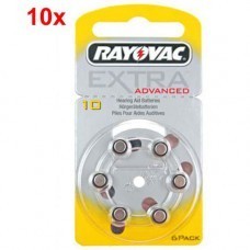 Rayovac Extra HA10, PR70, 4610 Hörgeräte Batterie 60-Pack
