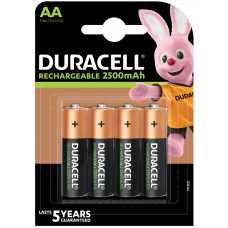 Duracell Rechargeable AA, Mignon, HR06 Akku 2500mAh, Akku 4-Pack