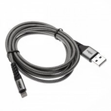 2in1 Datenkabel USB 2.0 auf Lightning, Nylon, 1,80m, grau