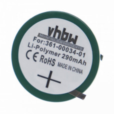 VHBW Knopfzellen-Akku mit 2 Pins für Garmin Forerunner 405CX, 290mAh