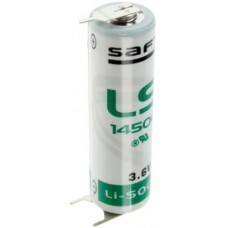 Saft LS14500 Lithium Batterie mit 3er Print Kontakten