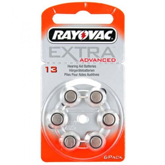 Rayovac Extra HA13, PR48, 4606 hearing aid battery 6 pcs.