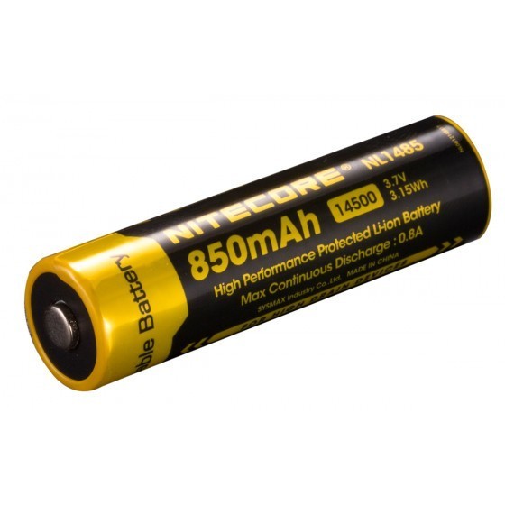 Nitecore NL1485 Li-Ion Battery 14500 AA/Mignon 3.7V 850mAh