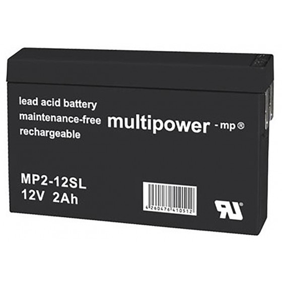 Multipower MP2-12SL Lead-Acid Battery 12Volt 2.0Ah