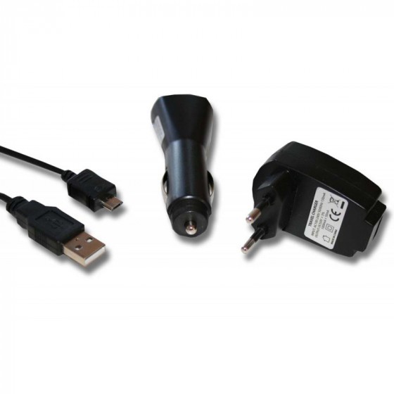4-in-1 accessory set for micro USB: charger, car adapter, data and charging cable