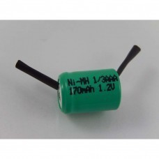 VHBW Battery 1/3AAA with soldering lug in U-shape, NiMH, 1.2V, 170mAh