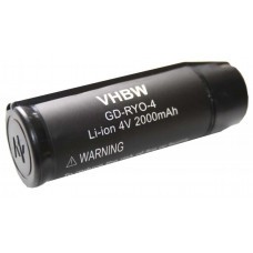 VHBW Battery for Ryobi TEK4, 4V, Li-Ion, 2000mAh