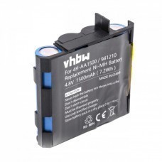 VHBW Battery for Compex Energy, Edge, Fit, 4.8V, NiMH, 1500mAh