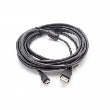 Mini USB charging and synchronisation cable, 5.0 metres, black