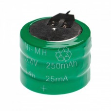 Battery type 3/V250H (3 cells) with 2 solder pins, NiMH, 3.6V, 250mAh