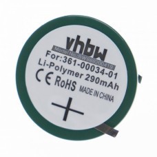 VHBW Button cell battery with 2 pins for Garmin Forerunner 405CX, 290mAh