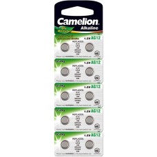 Camelion button cell AG12, G12, LR43, 186, SR43W, GP86A, 386, V386, 10-pack