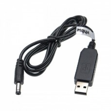 Connection cable USB to hollow plug 5.5 x 2.5mm, 5V / 3A to 12V / 1A