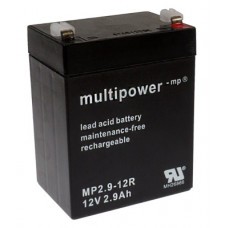 Multipower MP2.9-12 lead acid battery with positive pole right