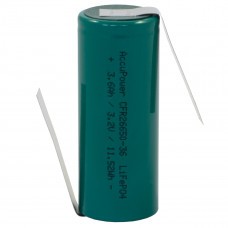 AccuPower LiFePO4 26650 3,2V 3600mAh with solder tag z-shaped